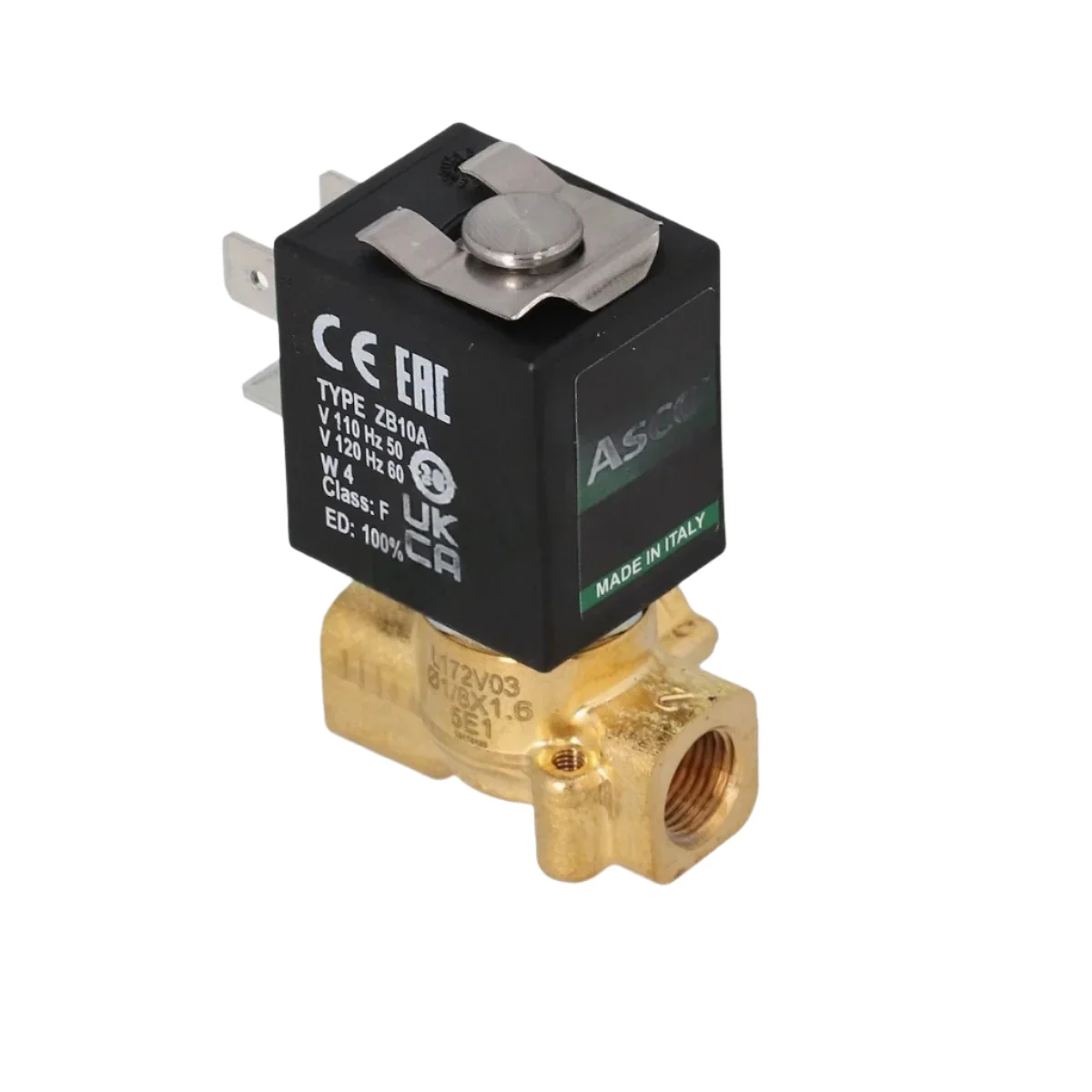 110/120V 1/8" F x 1/8" F Two-Way ASCO 20bar Solenoid - Image 2