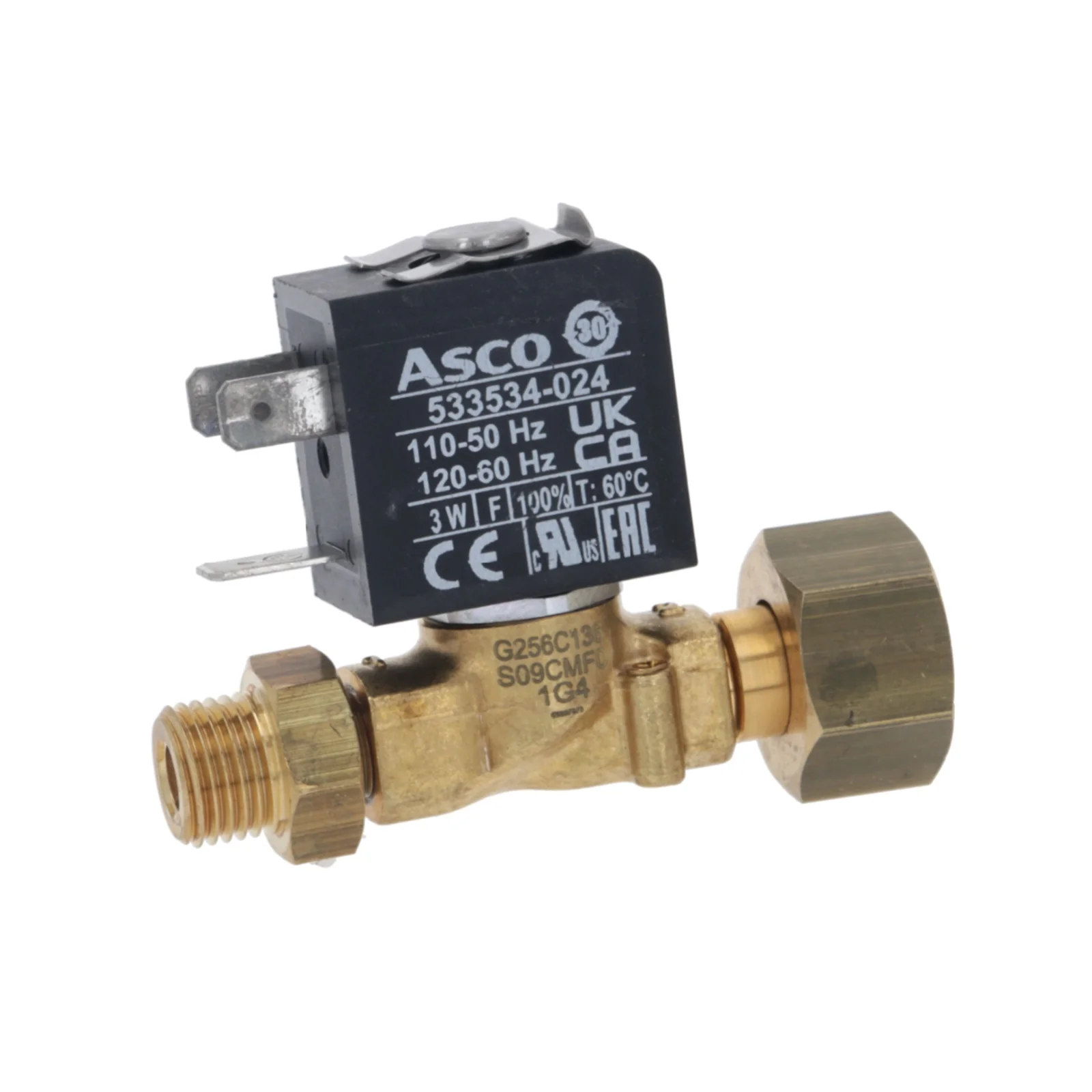 Asco Rancilio Silvia ProX 110V Two-way Hot Water Valve Assembly