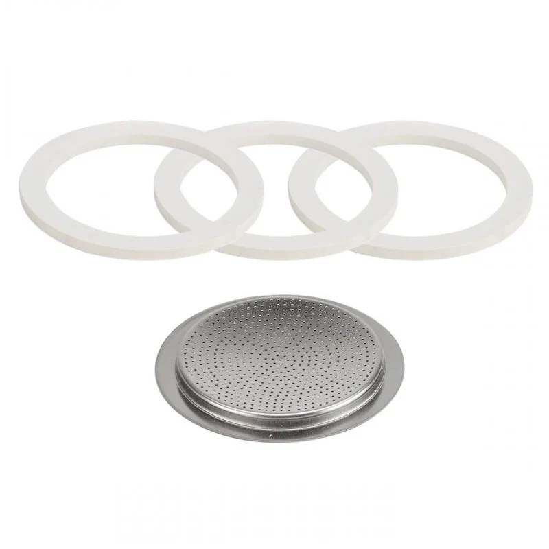 Bialetti Moka Express® Replacement Gaskets And Filter Screen - 2 cup (OD 57mm)
