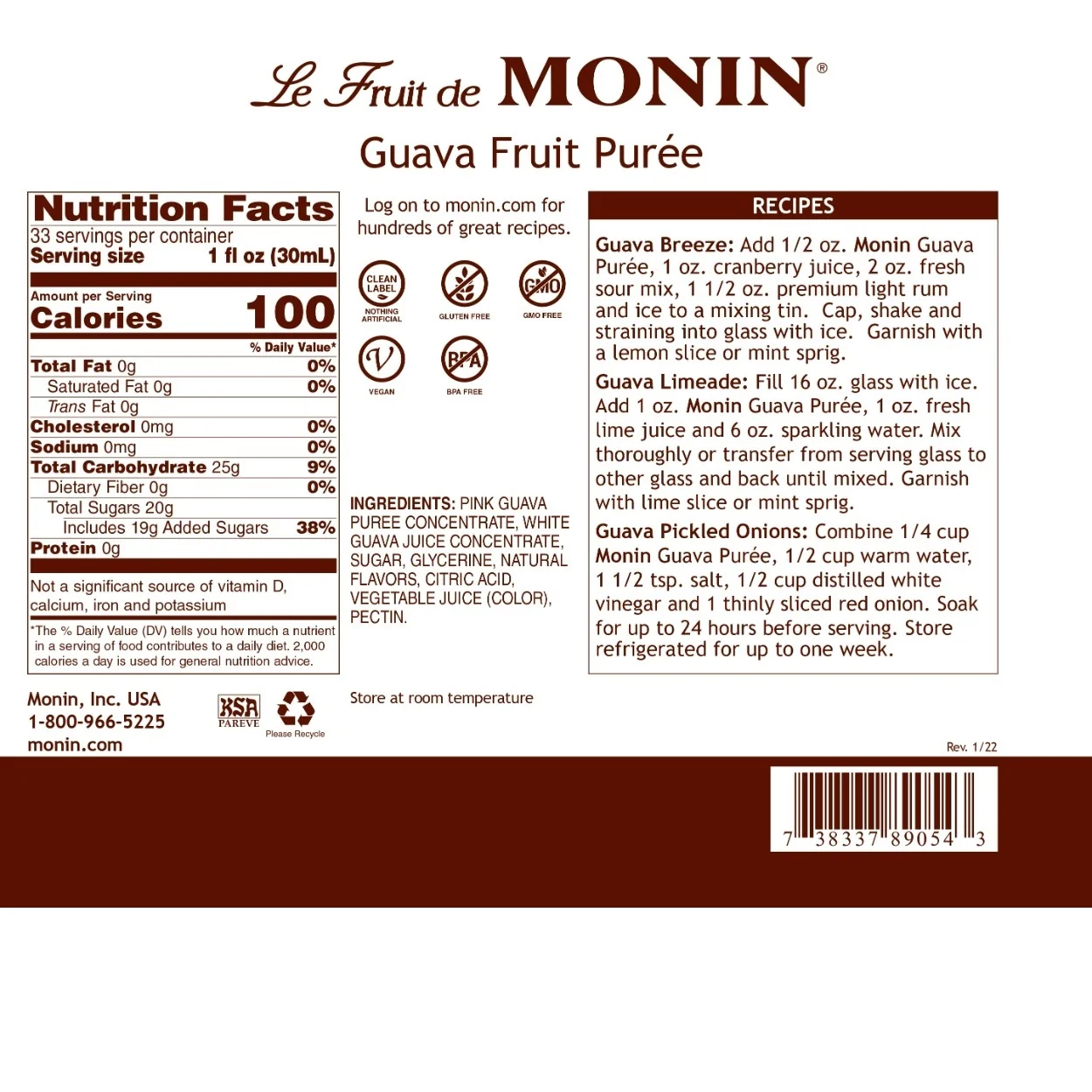 Monin Guava Puree - Image 2
