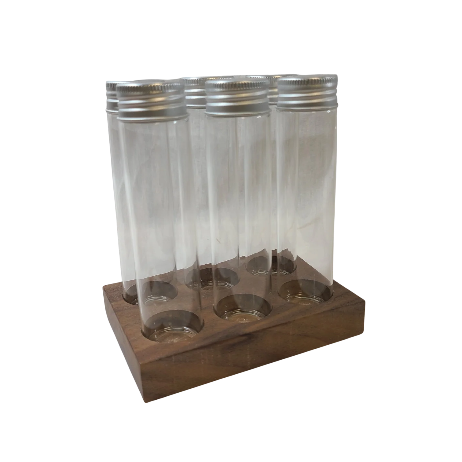 Coffee Sensor Bean Cellar With Walnut Stand And Glass Tubes With One Way Valve Caps - Image 3