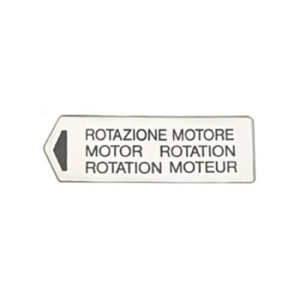 Mazzer Motor Rotation Sticker