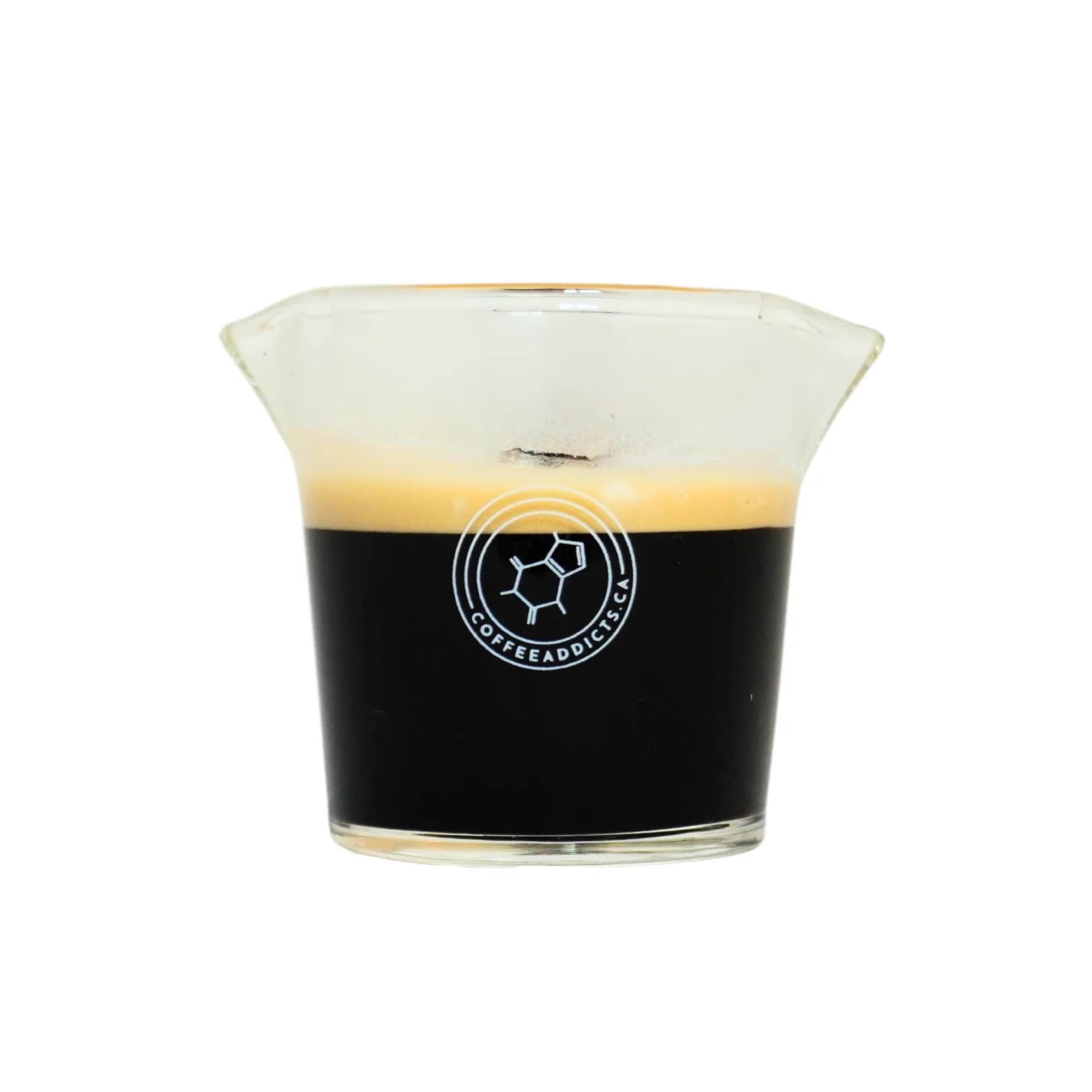 Coffee Addicts 3oz Spouted Shot Glass with Wooden Handle - Image 2
