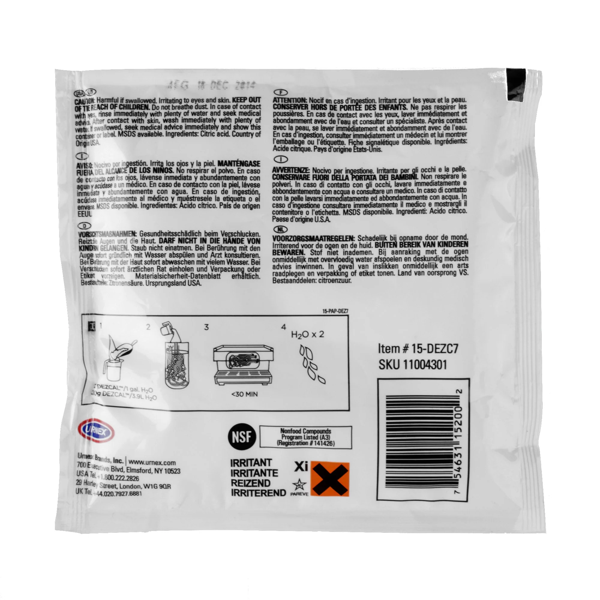 Urnex Dezcal Descaler (7oz) - Image 2
