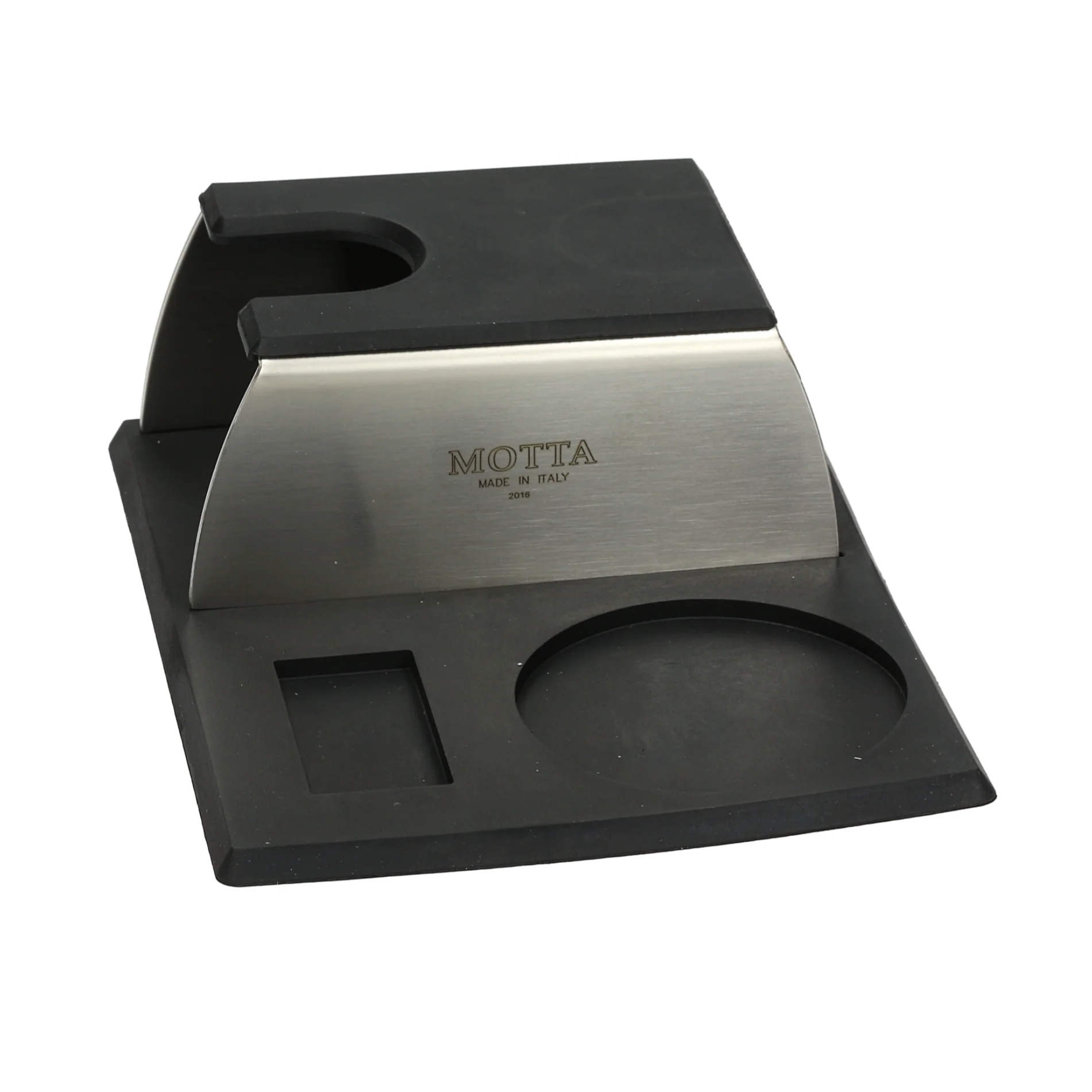 Motta Stainless Steel Tamp Stand With Rubber Base And Tamp Rest - Image 2